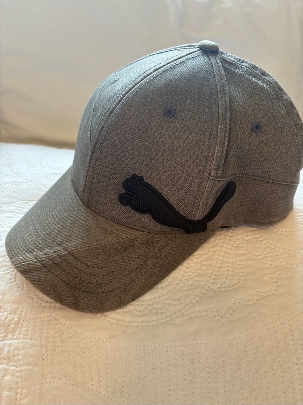 Puma Gray Baseball Cap with Black Puma Cat Logo